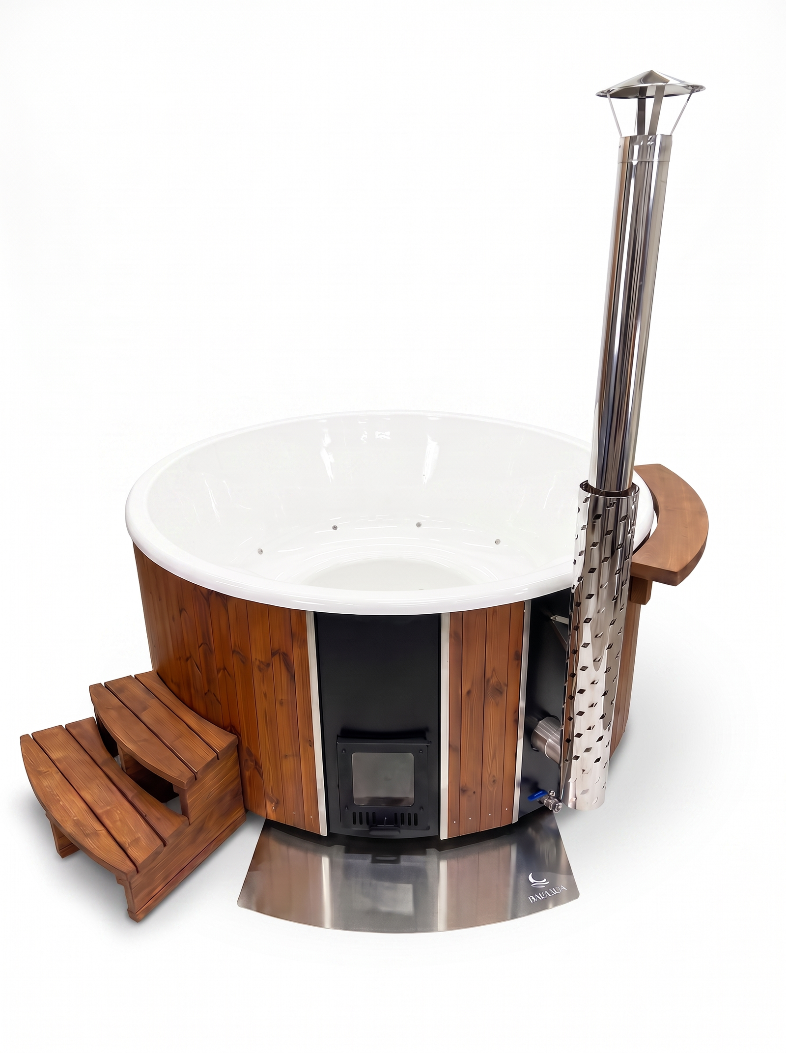 Bauqua Hot Tub mit montiertem Zubehör